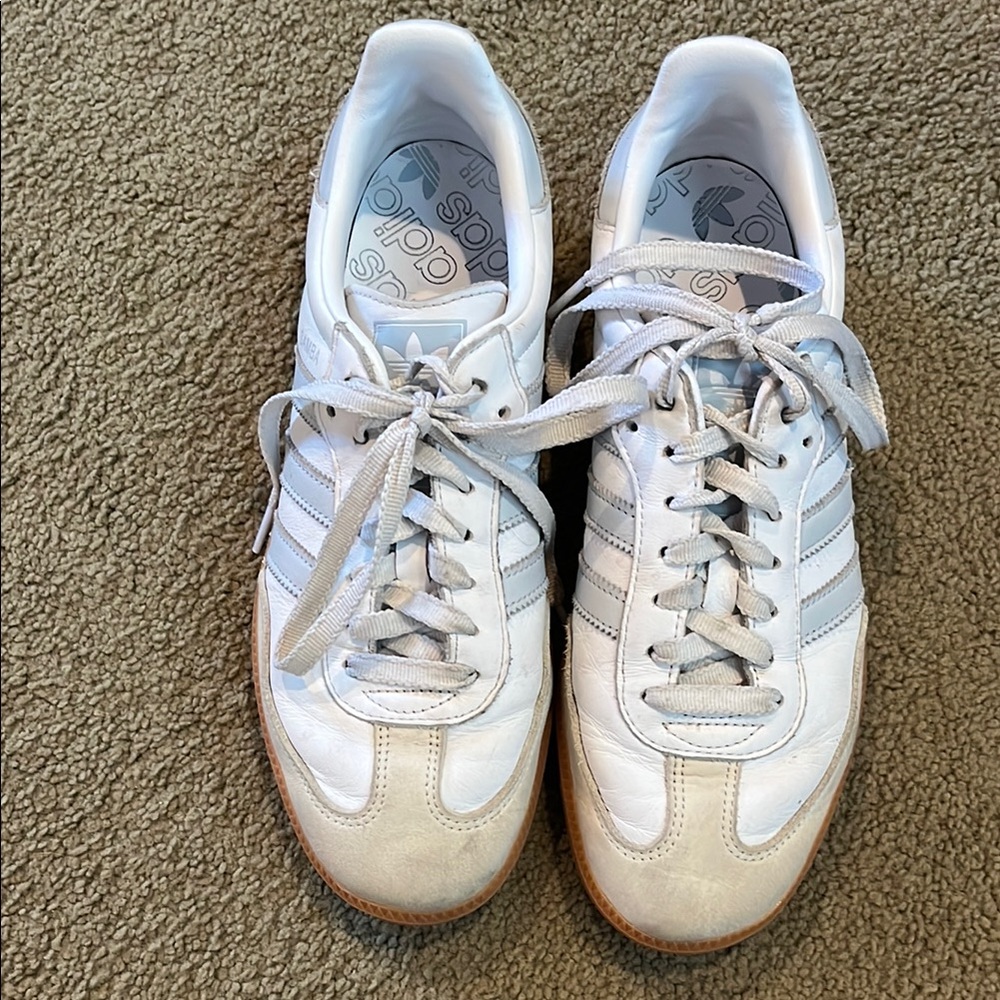 Adidas White and Gray Classic Sneakers